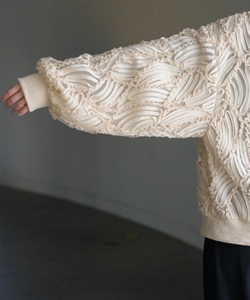 HUG.U（ハグユー） ブルゾン アウター シアー刺繍ブルゾン レディース