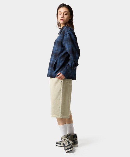 HUF（ハフ） シャツ 89 OUTLINE PLAID ZIP SHIRT メンズ レディース