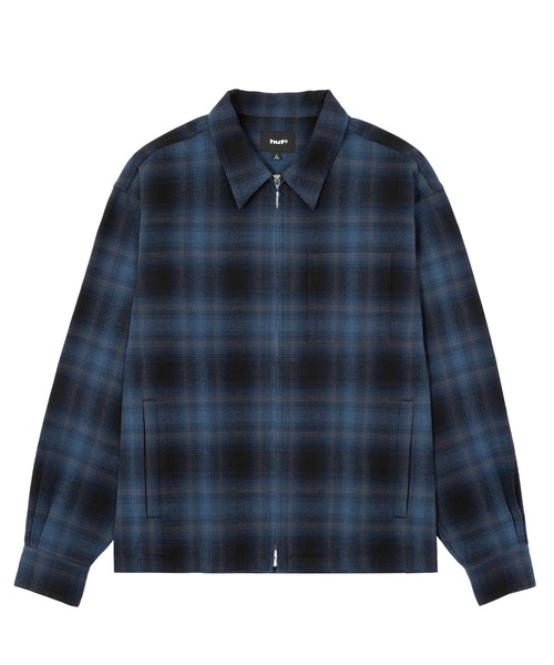 HUF（ハフ） シャツ 89 OUTLINE PLAID ZIP SHIRT メンズ レディース