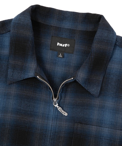 HUF（ハフ） シャツ 89 OUTLINE PLAID ZIP SHIRT メンズ レディース