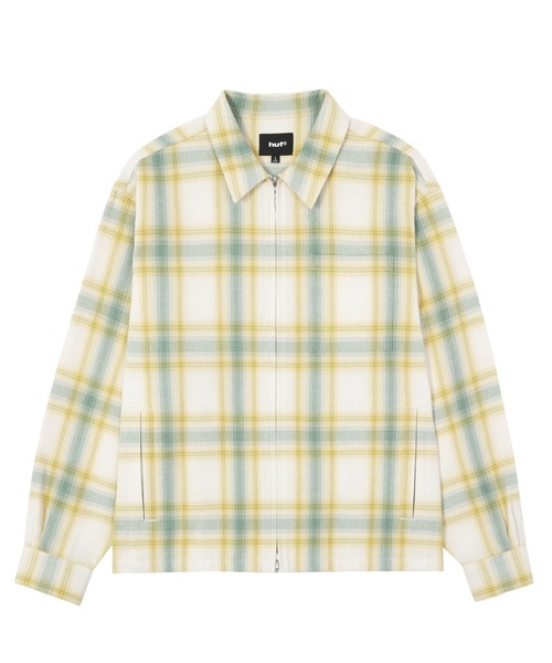 HUF（ハフ） シャツ 89 OUTLINE PLAID ZIP SHIRT メンズ レディース