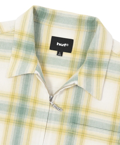 HUF（ハフ） シャツ 89 OUTLINE PLAID ZIP SHIRT メンズ レディース