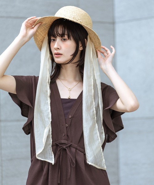 LAKOLE（ラコレ） 帽子 ハット 紫外線カット レディース リボン付き
