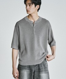 WYM LIDNM サマーニット セーター ニット AZE H/S KNIT HENLEY メンズ