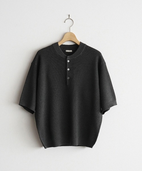 WYM LIDNM セーター ニット AZE H/S KNIT HENLEY メンズ : ZOZOTOWN