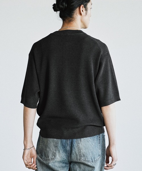 wym lidnm AZE H/S KNIT HENLEY Lサイズ　グレー WYM LIDNM セーター ニット AZE H/S KNIT HENLEY メンズ : ZOZOTOWN