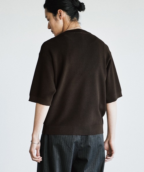 wym lidnm AZE H/S KNIT HENLEY Lサイズ　ブラウン WYM LIDNM セーター ニット AZE H/S KNIT HENLEY メンズ : ZOZOTOWN