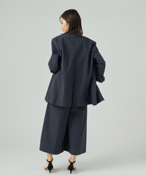 ジャケット ノーカラージャケット 「手洗い可」Dry Touch Collarless ジャケット レディースの画像