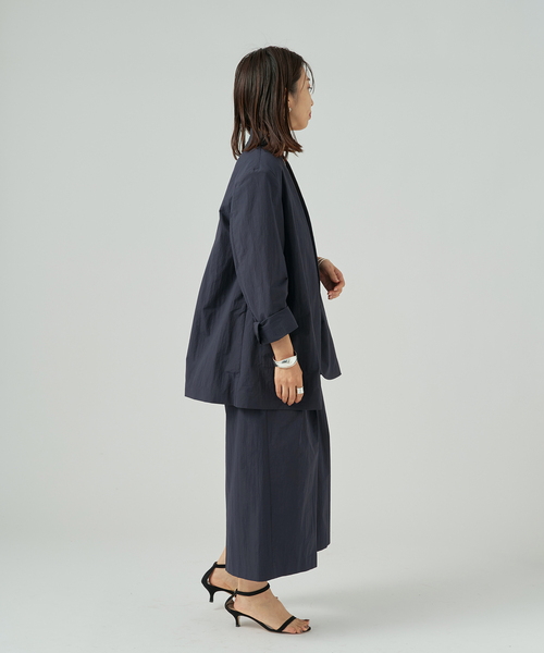ジャケット ノーカラージャケット 「手洗い可」Dry Touch Collarless ジャケット レディースの画像