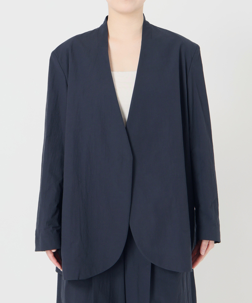 ジャケット ノーカラージャケット 「手洗い可」Dry Touch Collarless ジャケット レディースの画像