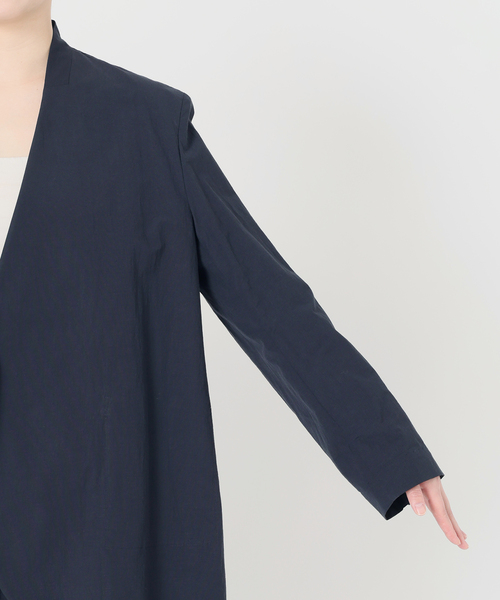 ジャケット ノーカラージャケット 「手洗い可」Dry Touch Collarless ジャケット レディースの画像