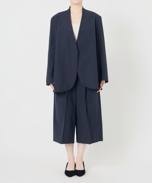 ジャケット ノーカラージャケット 「手洗い可」Dry Touch Collarless ジャケット レディースの画像