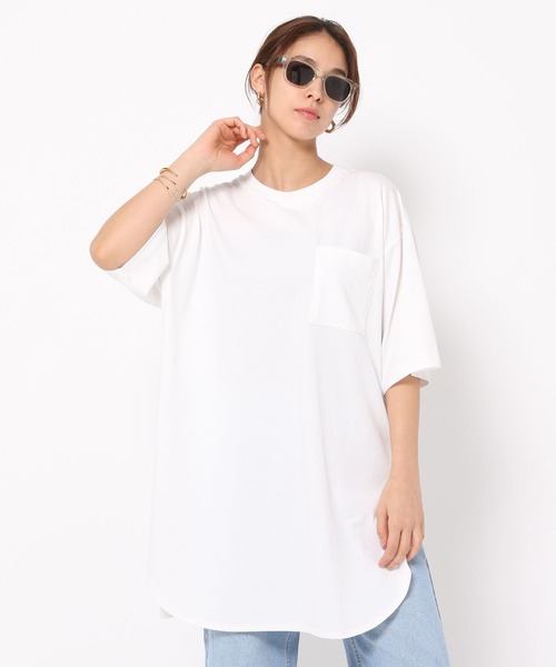 「HEREIAM」 半袖Tシャツ FREE ライトピンク レディース_画像3