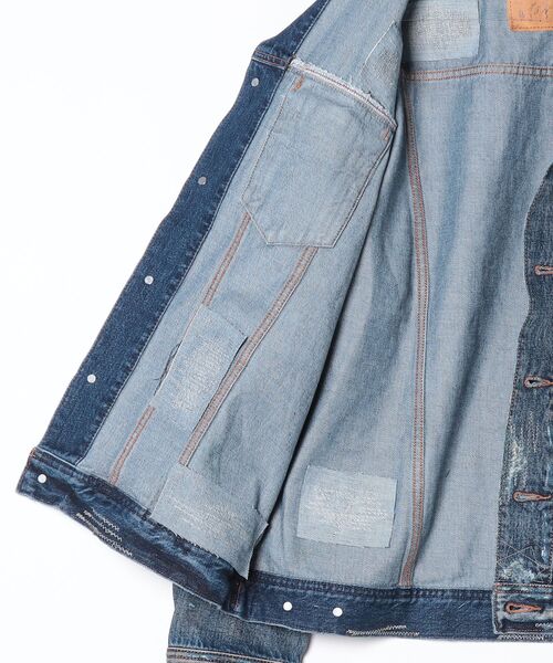 デニムジャケット gジャン 12oz SOFT DENIM TRUCKER JACKET（VINTAGE processing.） メンズ レディースの画像