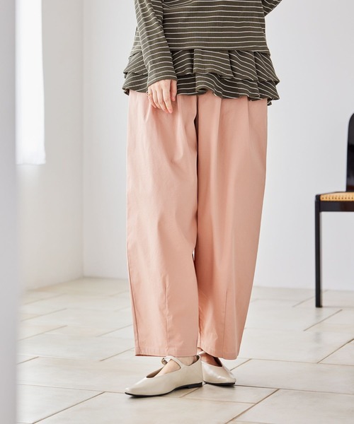 パンツ 軽らくトラウザーパンツ「プチ・プラスサイズあり」 レディースの画像