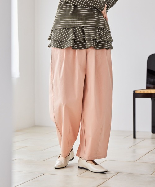 パンツ 軽らくトラウザーパンツ「プチ・プラスサイズあり」 レディースの画像