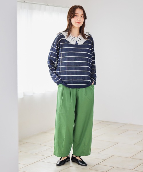 パンツ 軽らくトラウザーパンツ「プチ・プラスサイズあり」 レディースの画像