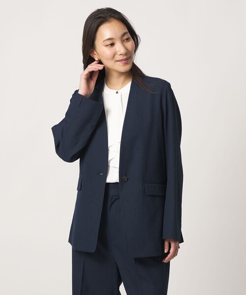 tシャツ シボ リラックス ジャケット ‐セットアップ対応・マシンウォッシャブル‐「A DAY IN THE LIFE」 レディースの画像