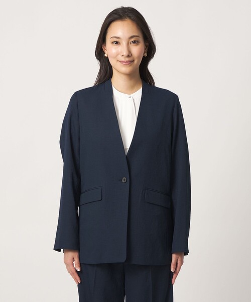 tシャツ シボ リラックス ジャケット ‐セットアップ対応・マシンウォッシャブル‐「A DAY IN THE LIFE」 レディースの画像