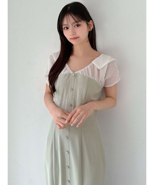 RESEXXY（リゼクシー） ワンピース 夏 半袖 シアースリーブシャツ