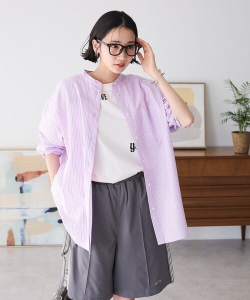 「CRAFT STANDARD BOUTIQUE」 長袖シャツ SMALL ピンク系その他 レディース_画像7