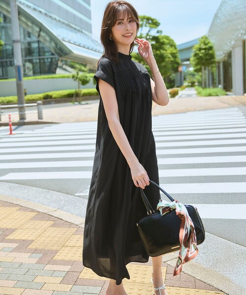 23区（ニジュウサンク） ワンピース 半袖 ウォッシュドシアーボイル