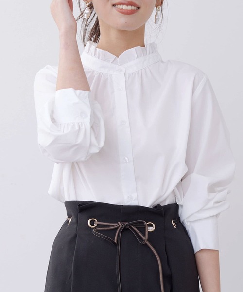 「Chez toi」 長袖ブラウス FREE アイボリー レディース_画像3