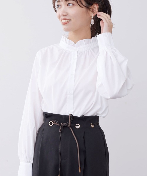 「Chez toi」 長袖ブラウス FREE アイボリー レディース_画像5