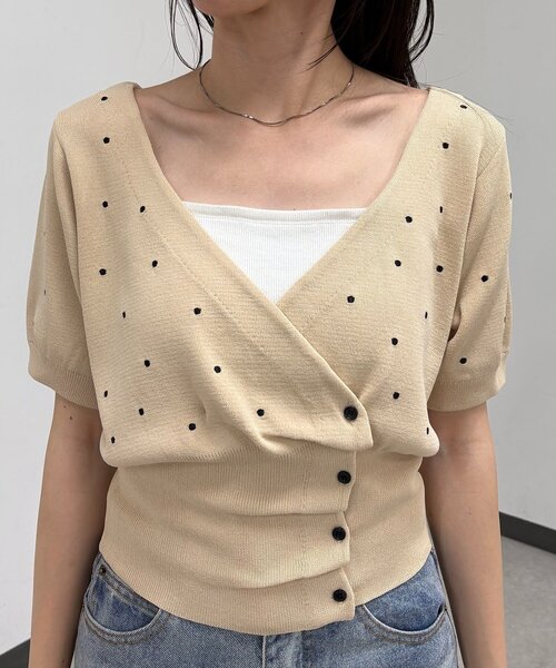 CAPRICIEUX LE'MAGE（カプリシューレマージュ） カーディガン ドット