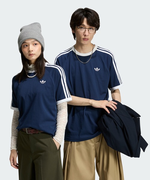 アディダス　フランス代表　ユニフォーム　スリーストライプ　トリコロール　XL　青 adidas（アディダス） adidas tシャツ スリーストライプス Tシャツ