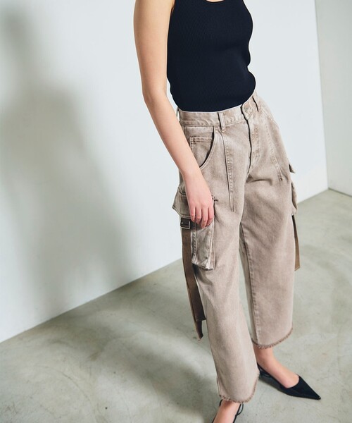 「GRACE CONTINENTAL」 デニムパンツ 36 ブラウン レディース_画像2