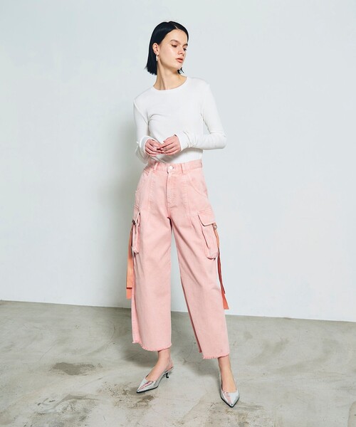「GRACE CONTINENTAL」 デニムパンツ 36 ブラウン レディース_画像3