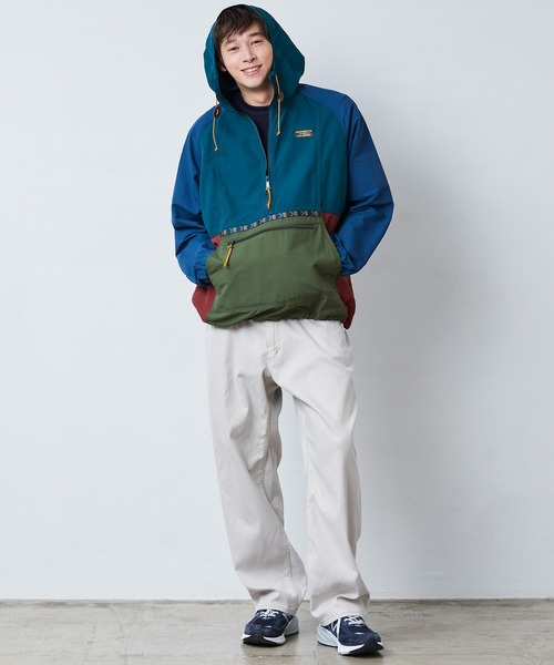 LLBean フード付きナイロンアウター Lサイズ　アノラック エルエルビーン/L.L.Bean ビーンズライトナイロンアノラック