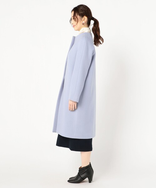 NOLLEY'S（ノーリーズ） ノーカラーコート コート 二重織ノーカラー