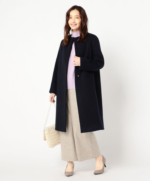 ■ NOLLE'S 新品未使用 ノーカラーコート NOLLEY'S 二重織ノーカラーコート : ZOZOTOWN Yahoo!店 - 通販