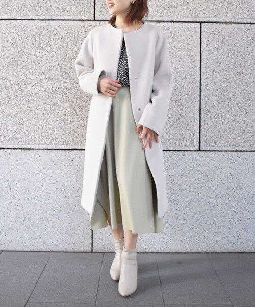 ■ NOLLE'S 新品未使用 ノーカラーコート NOLLEY'S 二重織ノーカラーコート : ZOZOTOWN Yahoo!店 - 通販