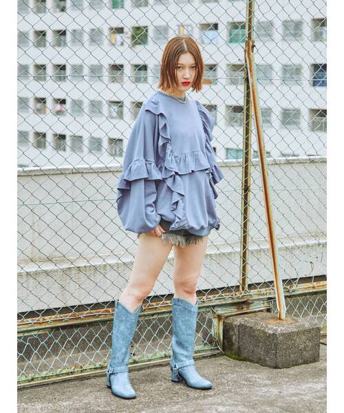 MA CHERIE  肩フリルスウェットプルオーバー Sonny Label｜『WEB限定』フリルスリーブスウェットプルオーバー
