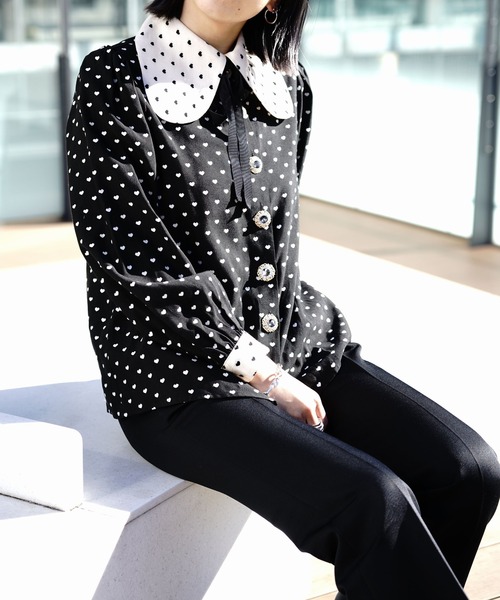 シャツ ブラウス Sisterjane シスタージェーン Barn Heart Jacquard Blouse Zozotown Paypayモール店 通販 Paypayモール