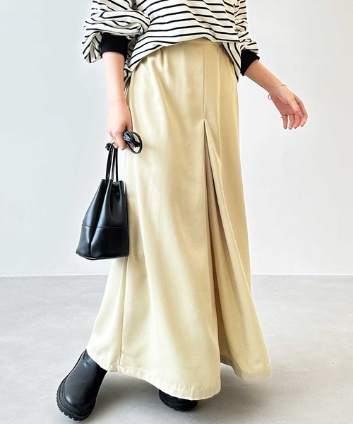 GeeRA パンツ フロントタックスカート風ワイドパンツ レディース