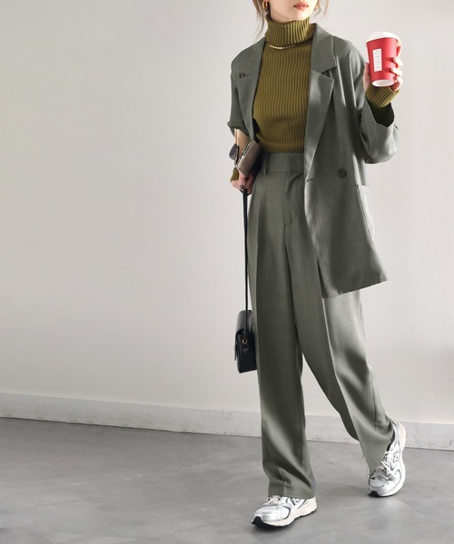スラックス パンツ 「RIRIYANO×クラシカルエルフコラボ」イケメンNo1。ハイウエスト2タックストレートパンツ(セットアップ可) レディース | RIRIYANO | 07