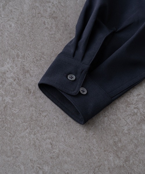 BRICK＆SONS シャツ リラックスオープンカラーシャツ「ネイビー