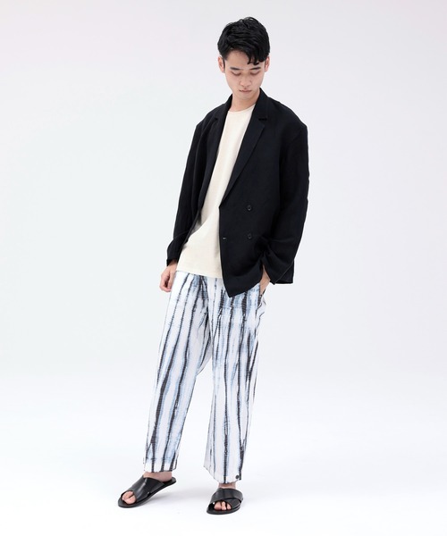 ジャケット テーラードジャケット レディース リネン混ダブルジャケット LINEN/RAYON JACKET｜zozo｜14