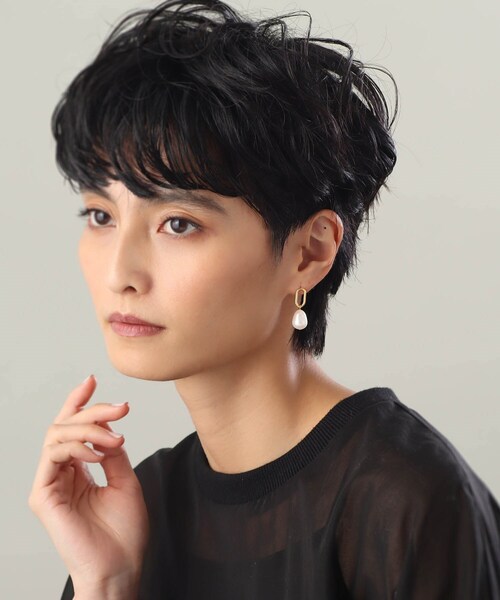 【関税込み】Panconesi シルバー Diamanti Serpent ピアス COCOSHNIK ピアス シルバー バロックパール チェーンリンク