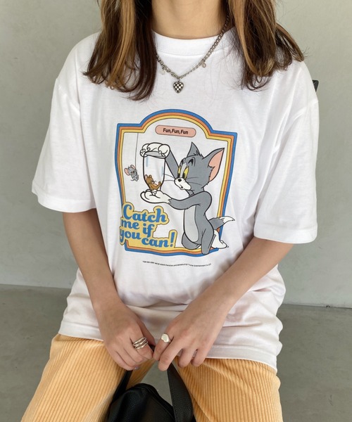 キャラチョイ tシャツ TOM＆JERRY/トムとジェリー/Catchme/Tシャツ