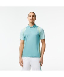 LACOSTE ラコステ アシンメトリー切り替え テニス ポロシャツ Sサイズ LACOSTE ポロシャツ メッシュ切り替えウルトラドライテニス