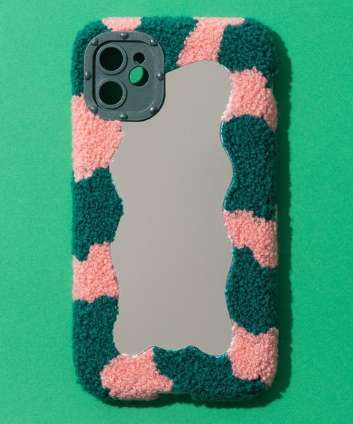 emonique（エモニーク） スマホケース もこもこミラー iPhone