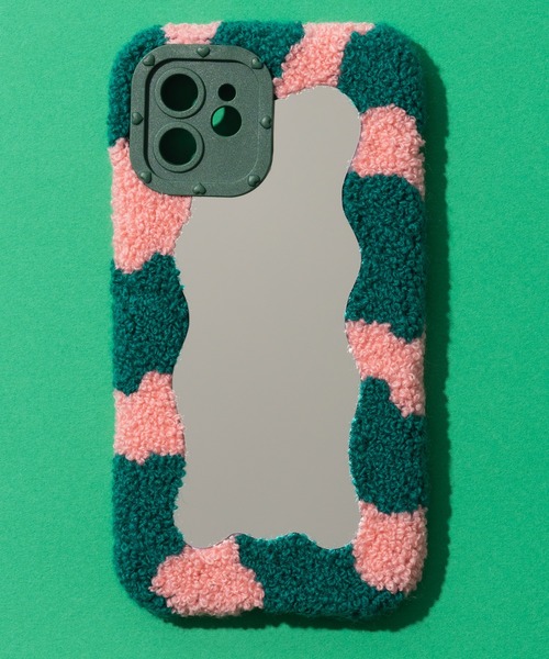 emonique（エモニーク） スマホケース もこもこミラー iPhone