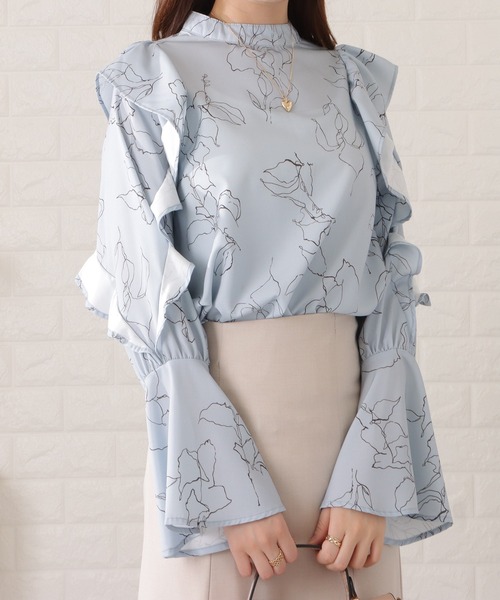 ブラウス シャツ レースラッフルブラウス / Lace Ruffled Blouse レディース PRANK PROJECT（プランクプロジェクト）の「レースラッフル