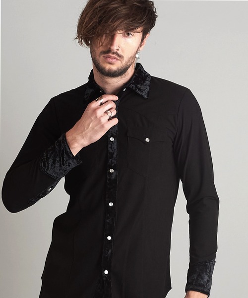 NO ID.（ノーアイディー） シャツ 「NO ID.」Cleric Western Shirt