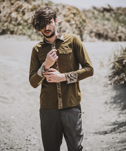 NO ID.（ノーアイディー） シャツ 「NO ID.」Cleric Western Shirt